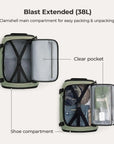 Blast-Quick Access 28L-38L Carry On Travel Backpack - BAGSMART