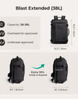Blast-Quick Access 28L-38L Carry On Travel Backpack - BAGSMART
