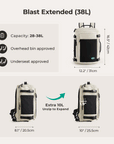 Blast 28L-38L Extended Mesh Carry On Travel Backpack - BAGSMART