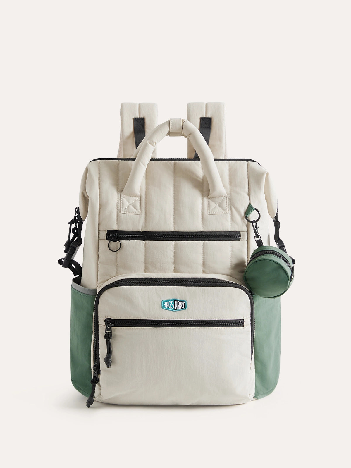 BAGSMART Paz 25L Diaper Backpack Featherlight Diaper Bag, CELADON