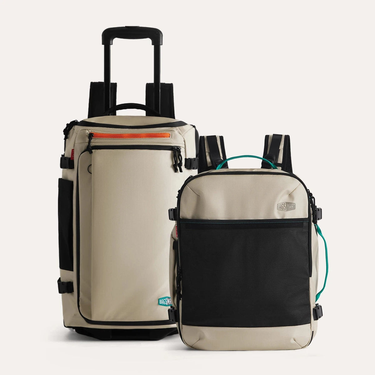 Backpack Rolling Travel Smart BAGSMART Roll Roam Kit 43L Rolling Luggage  Backpack, Oyster 40L Travel Backpack, Navy Blue