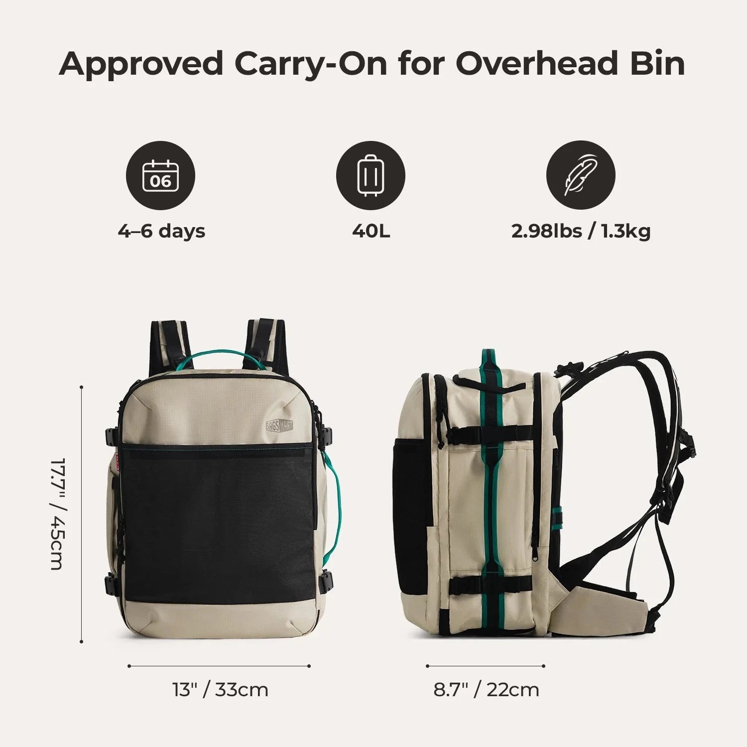 Blast Pro 40L Travel Backpack – Travel Backpack - Image 4