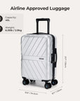 Daren 20 Inch Lightweight Hardside Carry-On Suitcase - BAGSMART