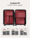 6PCS Compression Travel Packing Cubes for Suitcases - BAGSMART