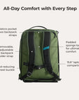 Vega 43L Carry On Travel Duffle Backpack - BAGSMART