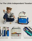 Walker 14L Featherlight Color Block Kids Backpack with Pencil Case - BAGSMART