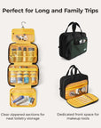 Walker Hanging Travel Toiletry Bag with Waterproof Compartment - BAGSMART
