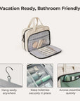 Walker Hanging Travel Toiletry Bag with Waterproof Compartment - BAGSMART