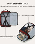 Blast-Quick Access 28L-38L Carry On Travel Backpack - BAGSMART