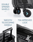Globetrotter 20" Hardside Rolling Carry-on Stylish Suitcase - BAGSMART