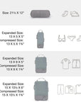 Bagsmart Compression Packing Cubes Part of Faro Travel Set - BAGSMART