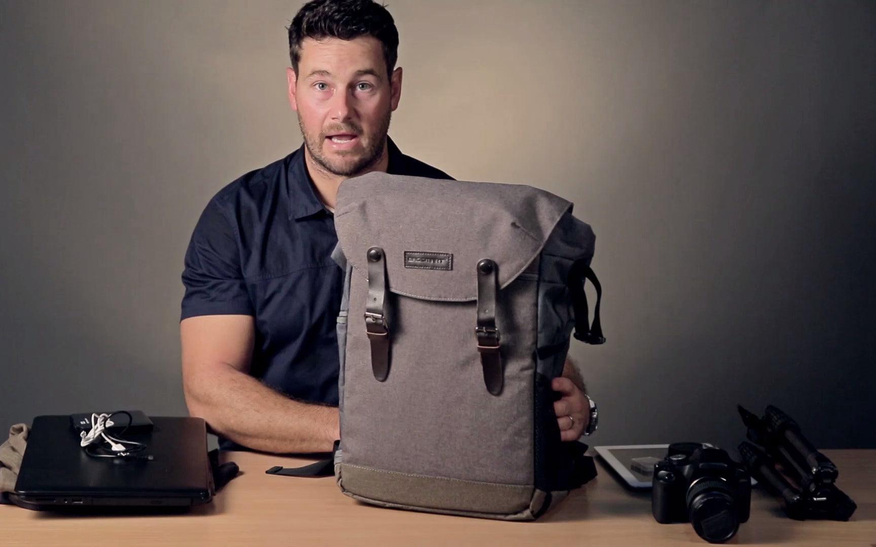 YouTube Video of BAGSMART Camera Backpack with 15.6 Inch Laptop Compar
