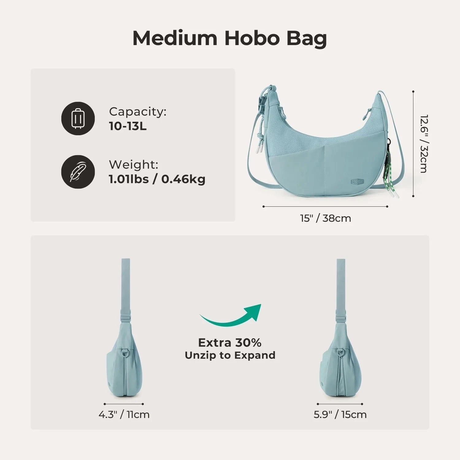 REIKI Hobo Bag BAGSMART