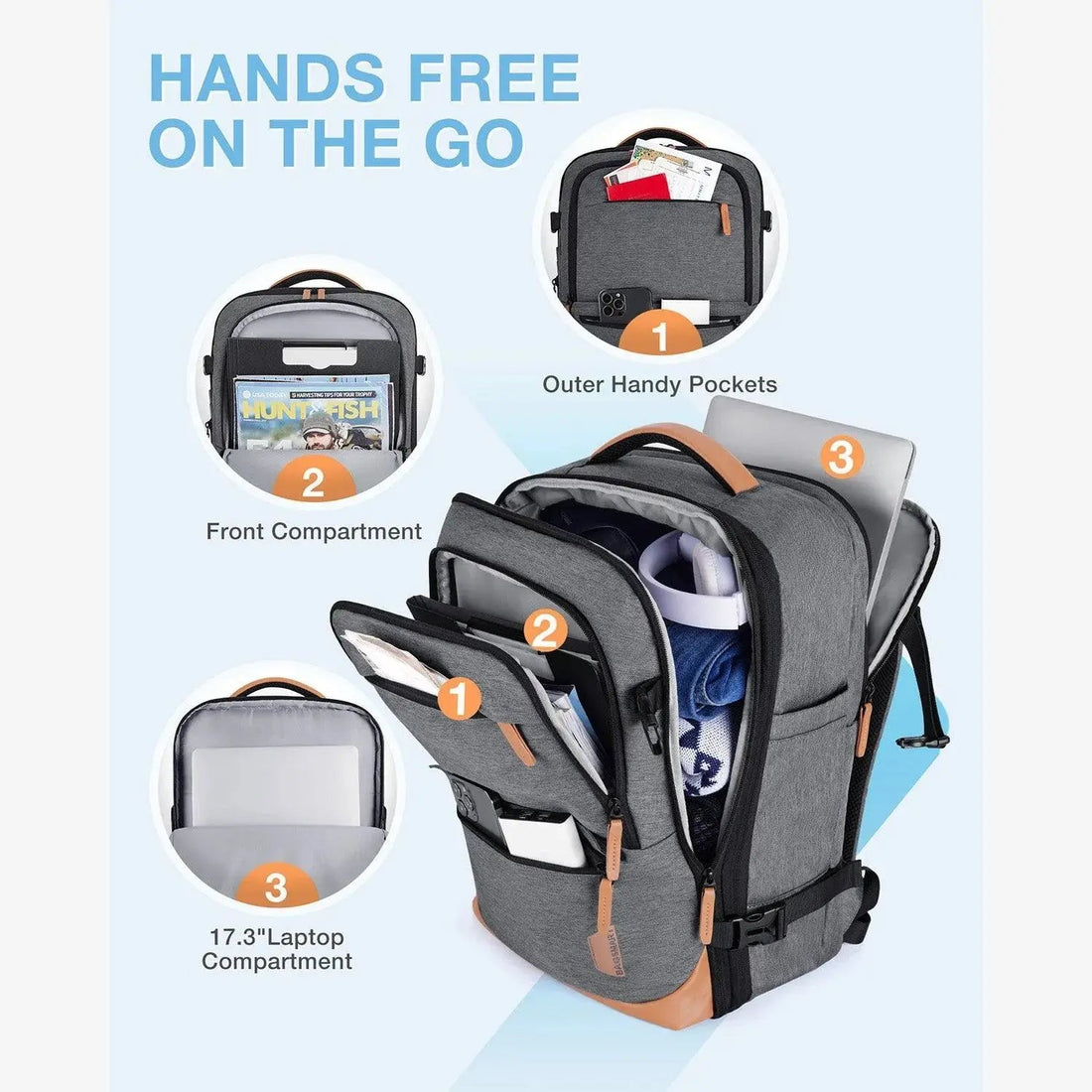 40L Expandable Carry-On Backpack | Airline Approved – BAGSMART