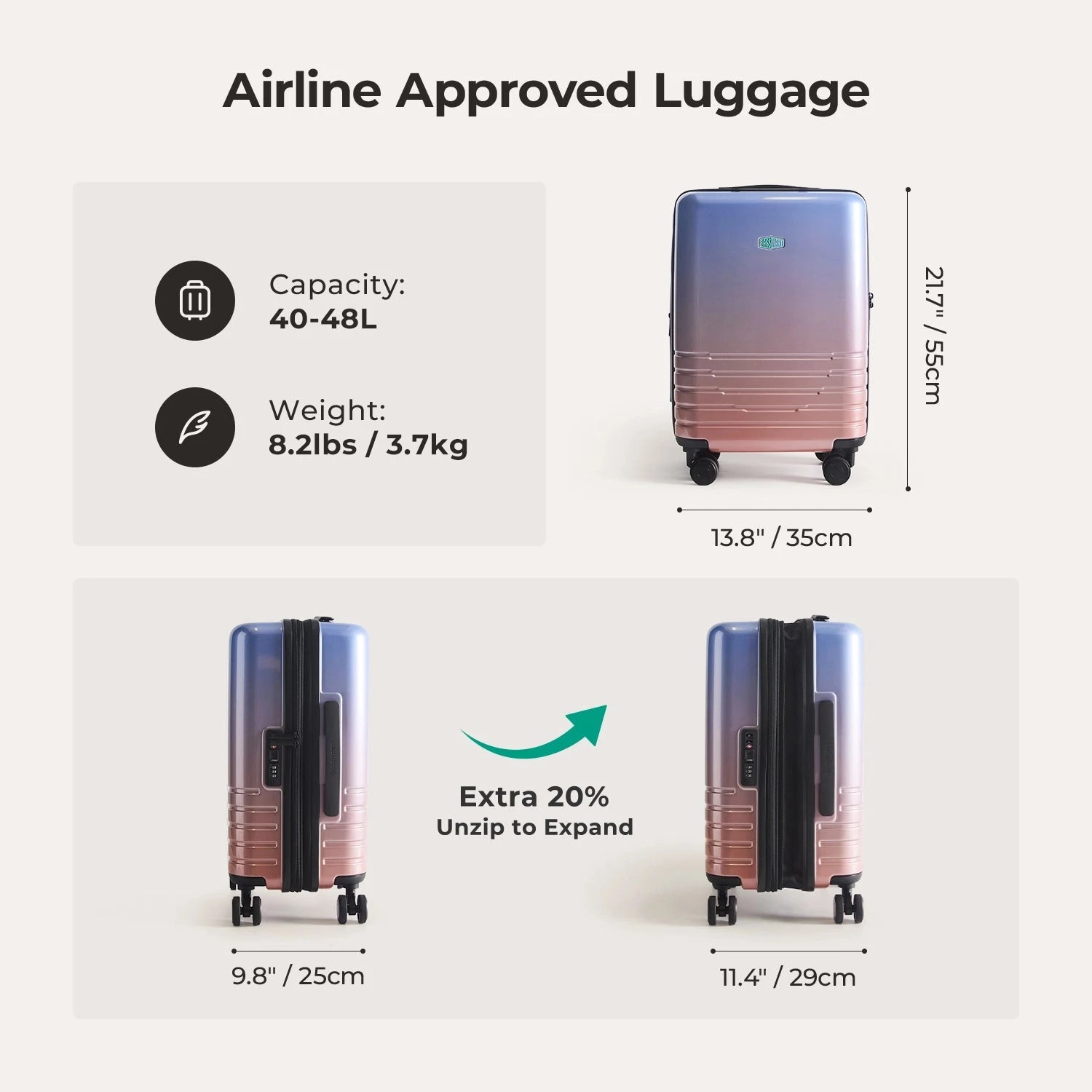 Getaway 20" Carry-On BAGSMART