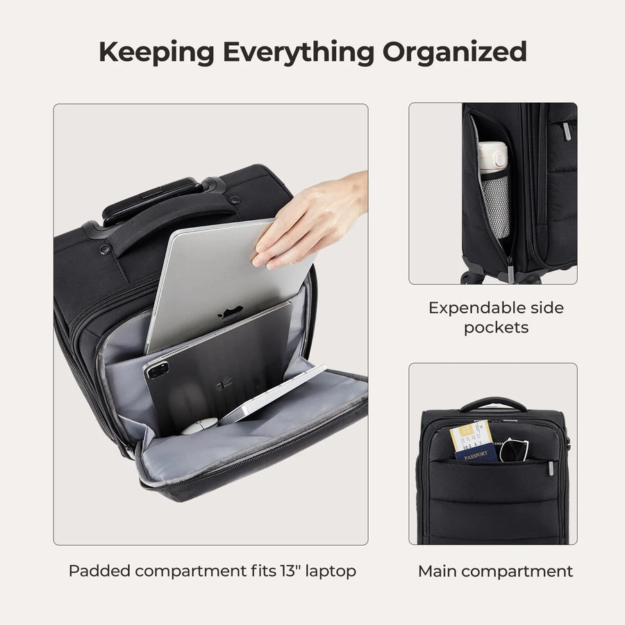 Bagsmart 16" Personal Item Carry on Luggage BAGSMART