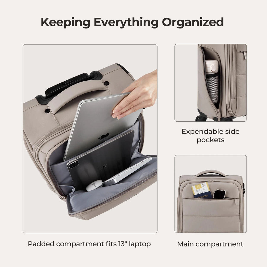 Bagsmart 16" Personal Item Carry on Luggage BAGSMART