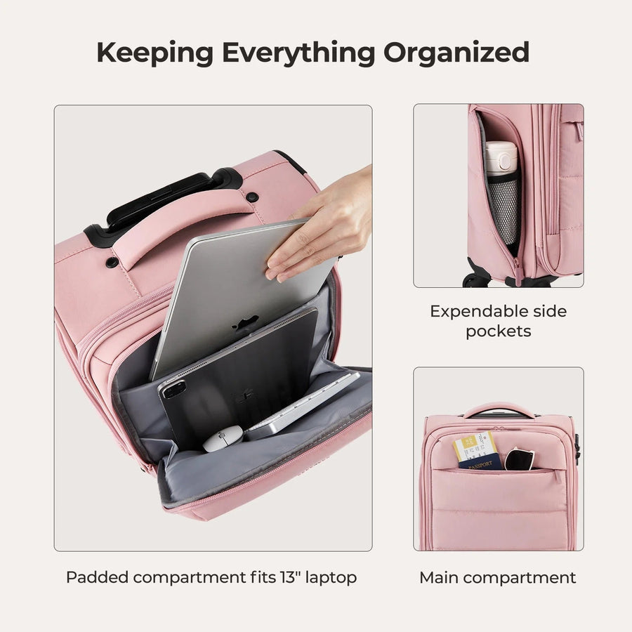 Bagsmart 16" Personal Item Carry on Luggage BAGSMART