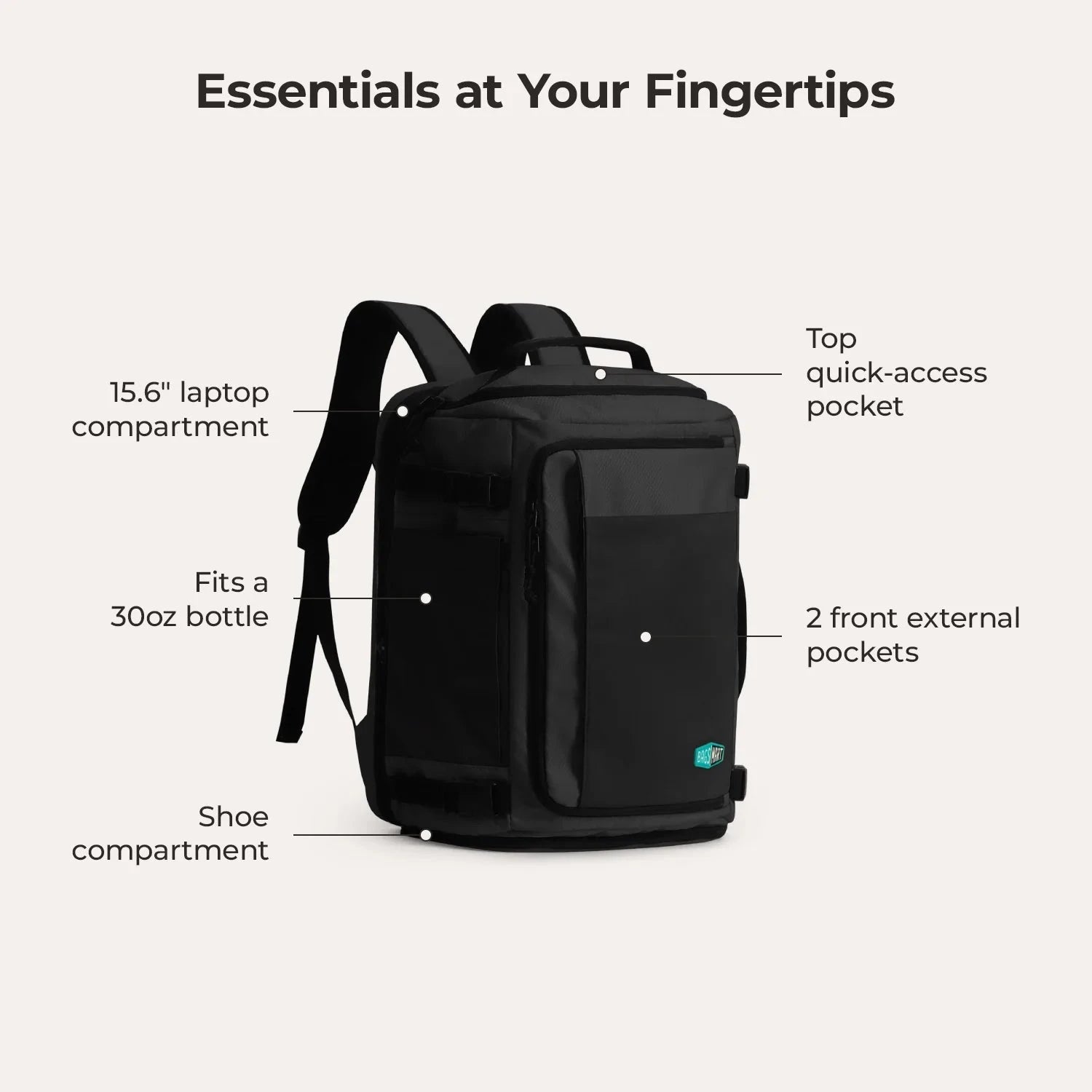 Blast Pro 38L Travel Backpack BAGSMART