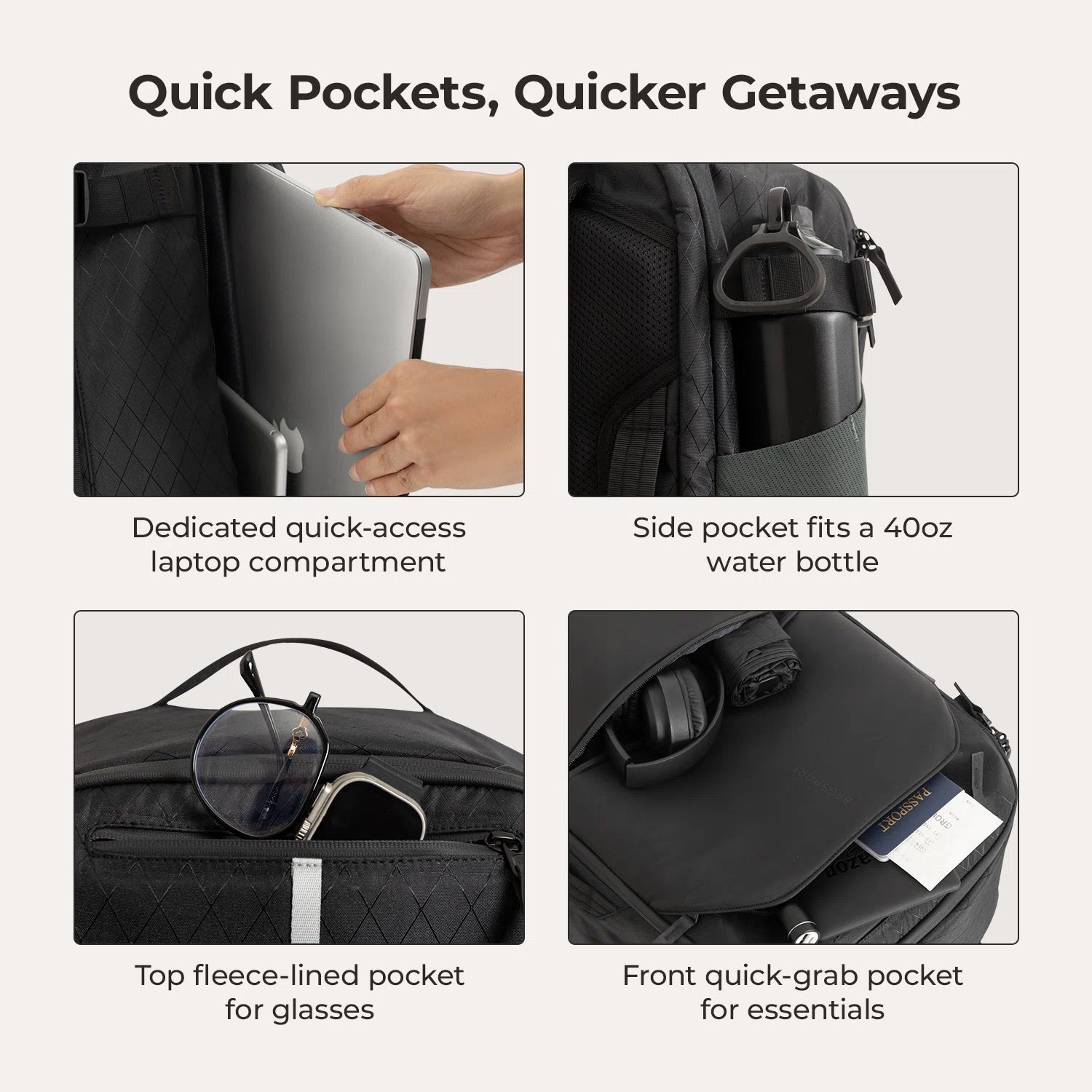 Dense 40L Travel Pack BAGSMART