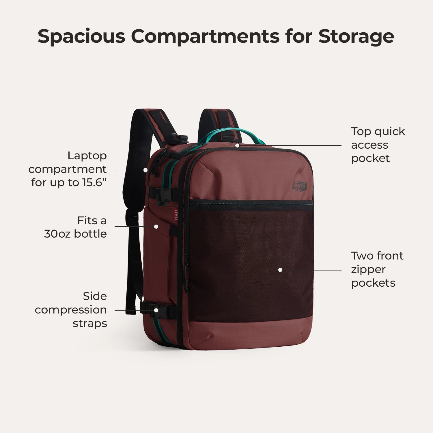 Blast Pro 40L Travel Backpack BAGSMART