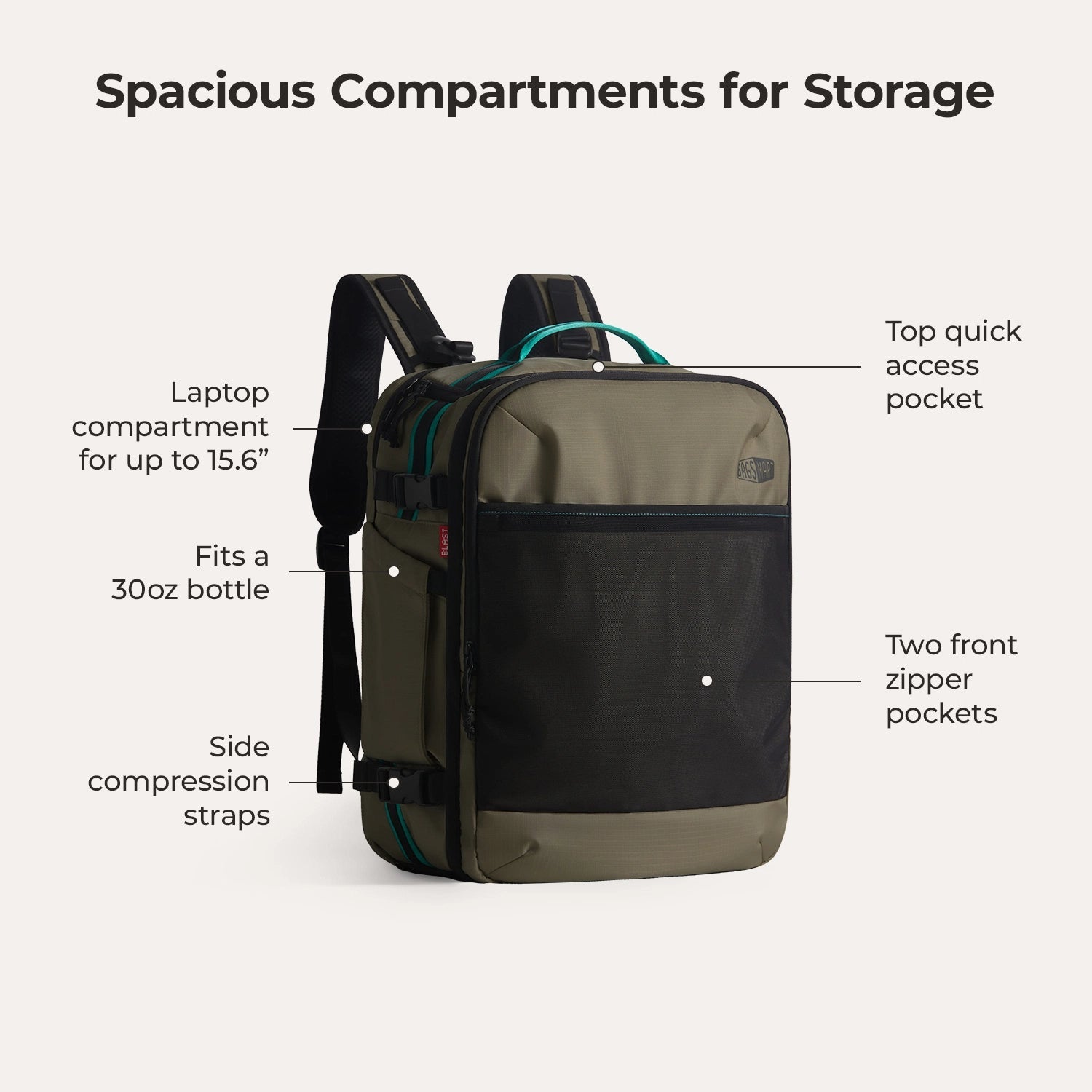 Blast Pro 40L Travel Backpack BAGSMART