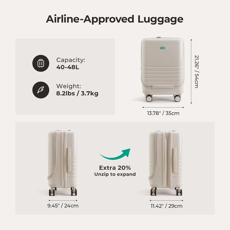 Getaway 20'' Carry-on: Front-Opening BAGSMART