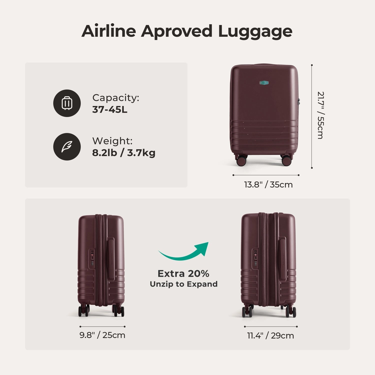 Getaway 20" Carry-On BAGSMART