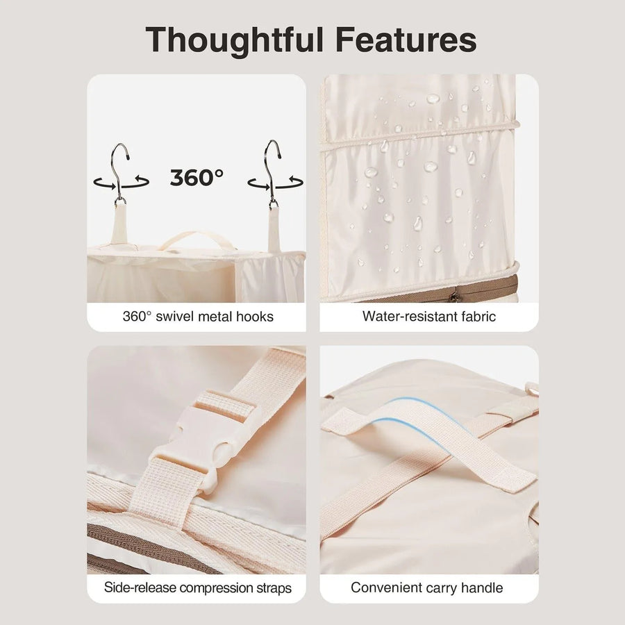 Hanging Foldable Compression Packing Cubes - BAGSMART