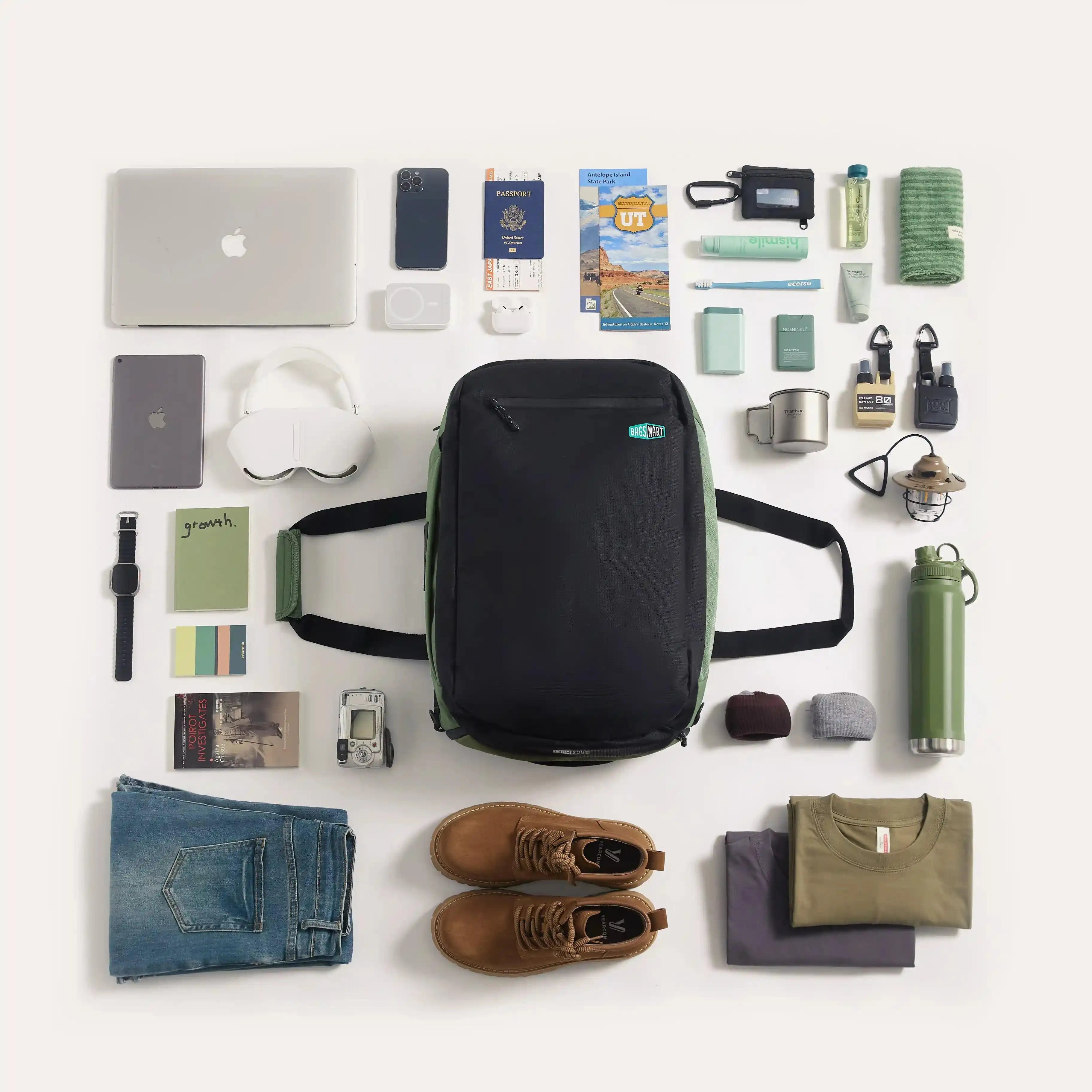 Vega 43L Carry On Travel Duffle Backpack - BAGSMART