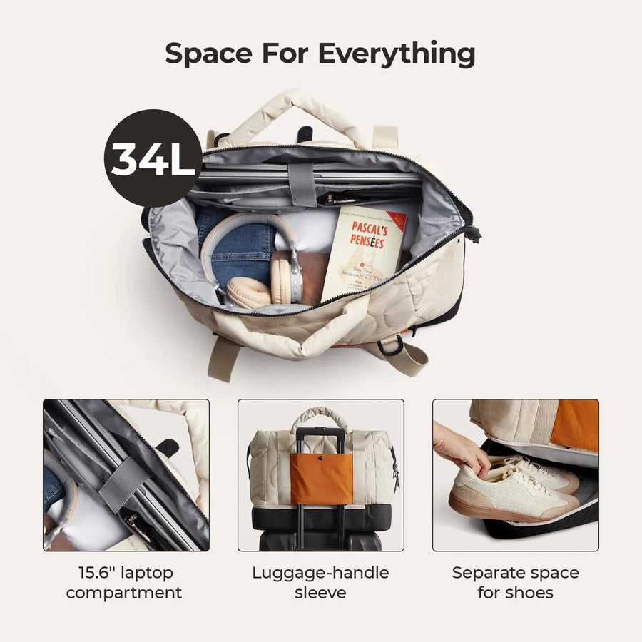 34l Paz 34L Laptop Duffle with Shoe Compartment | BAGSMART