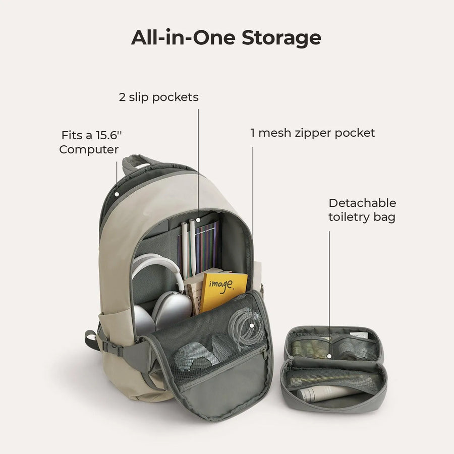 Soar 25L 180° Open Clamshell Travel Backpack Set - BAGSMART