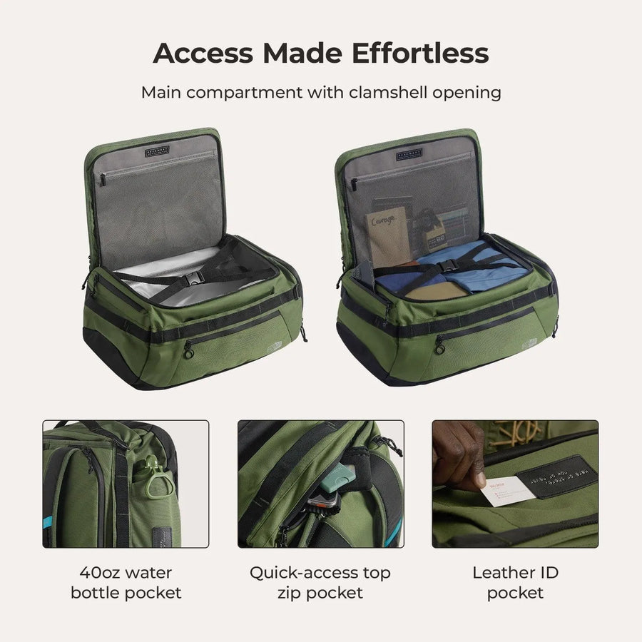 Vega 43L Carry On Travel Duffle Backpack - BAGSMART
