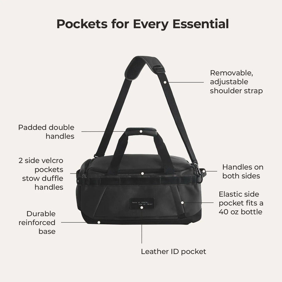 Vega 43L Carry On Travel Duffle Backpack - BAGSMART