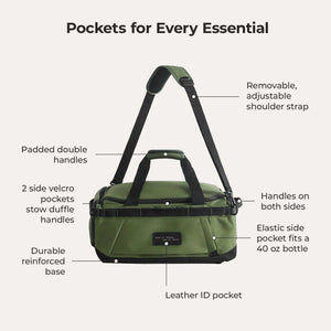 Vega 43L Carry On Travel Duffle Backpack - BAGSMART