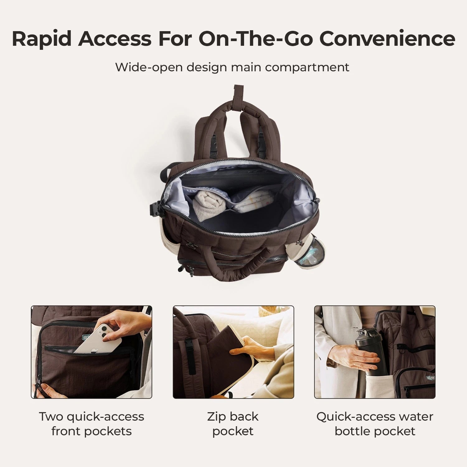 Paz 25L Diaper Backpack BAGSMART