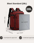 Blast-Quick Access 28L-38L Carry On Travel Backpack - BAGSMART