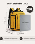 Blast-Quick Access 28L-38L Carry On Travel Backpack - BAGSMART