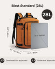 Blast-Quick Access 28L-38L Carry On Travel Backpack - BAGSMART