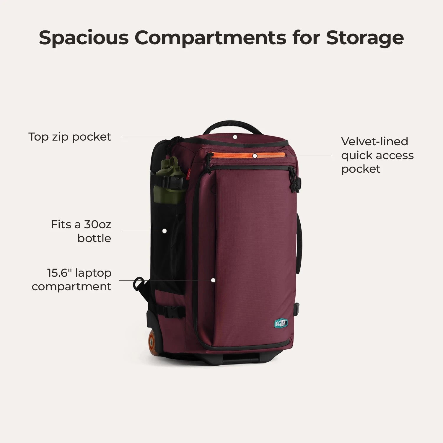 Blast 43L Roller Backpack BAGSMART