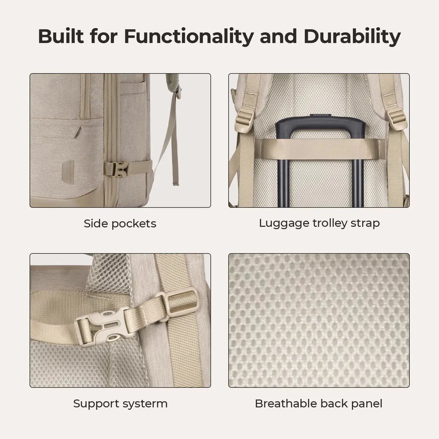 Falco 40L Expandable Airline Approved Carry On Travel Backpack BAGSMART