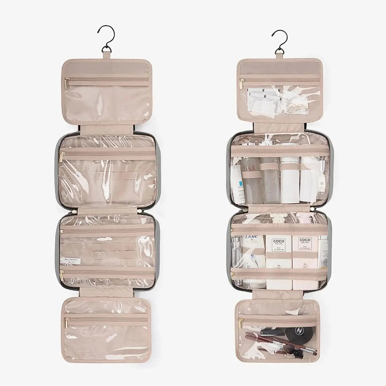 Bonchemin Grey The Space Saver Toiletry Bag - BAGSMART