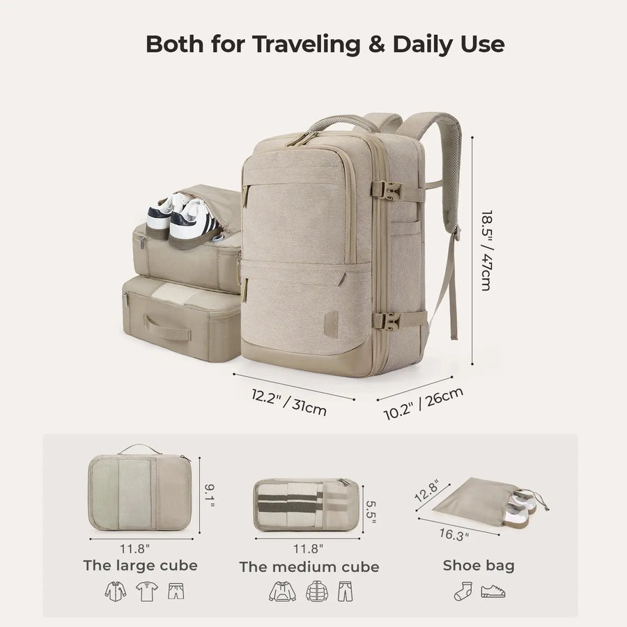 Falco 40L Expandable Airline Approved Carry On Travel Backpack BAGSMART