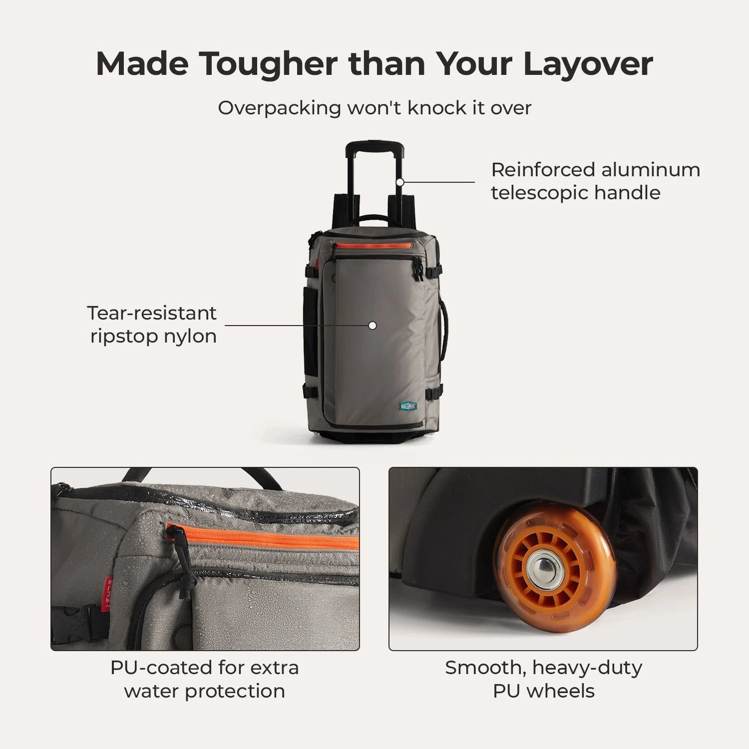 Blast 43L Roller Backpack BAGSMART