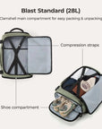 Blast-Quick Access 28L-38L Carry On Travel Backpack - BAGSMART