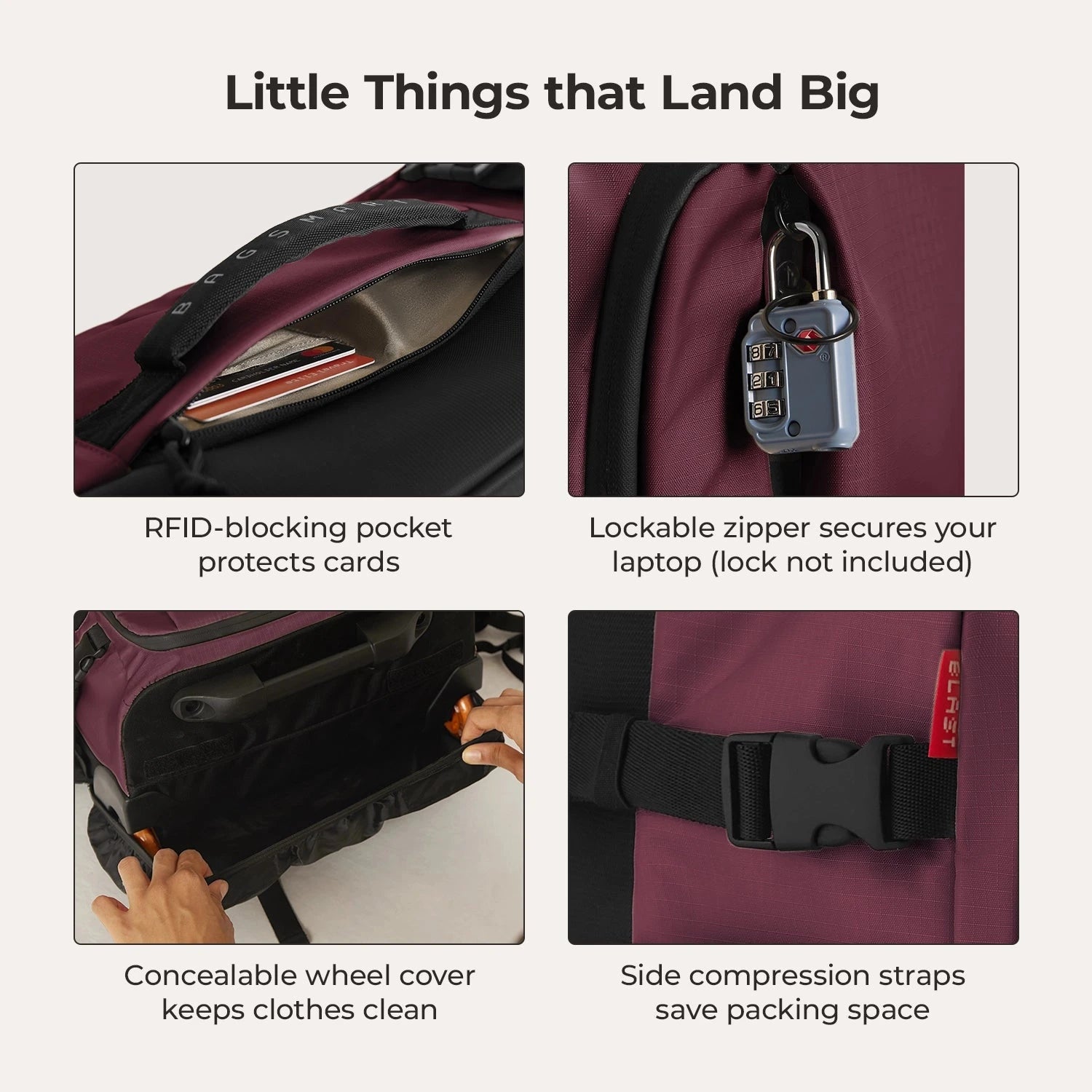 Blast 43L Roller Backpack BAGSMART